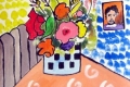 FLEURS AU VASE BLEU-l300