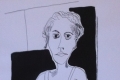 Femme assise à la Table
