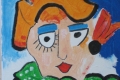 Femme au col vert
