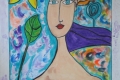 Femme aux chevaeux au vent